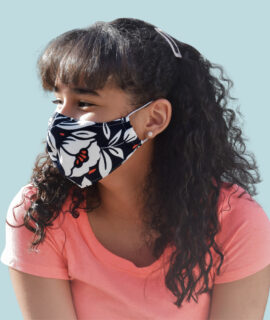 Blue Polyester Face Mask